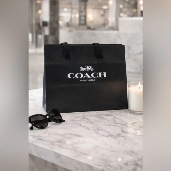 Coach Black Paper Shopping Bag – Authentic Boutique Packaging - Picture 1 of 7